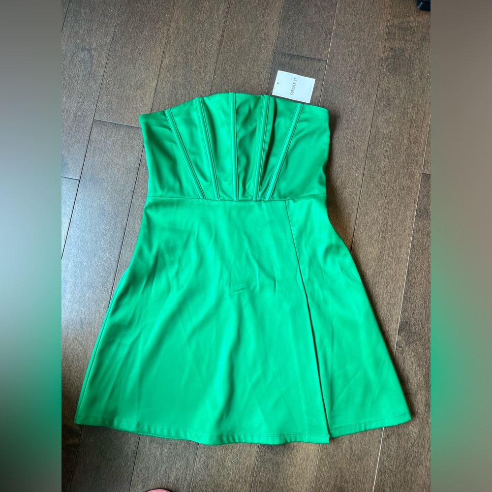 Corset green dress